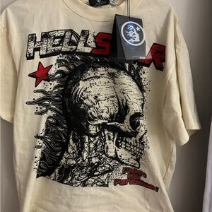 HELLSTAR Cream Graphic Men's Shirt